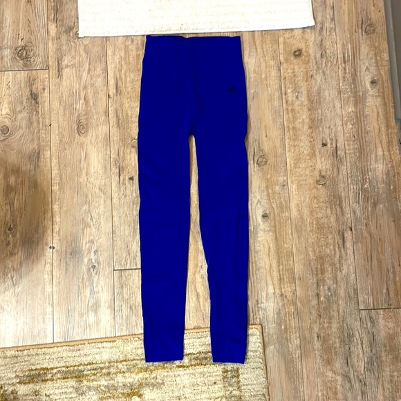 Blue Adidas Mesh Leggings - Picture 1 of 4